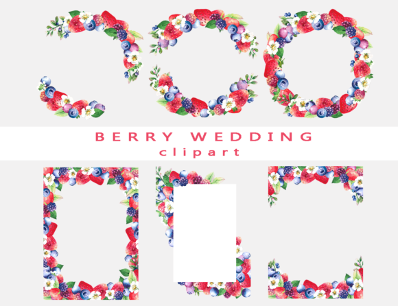 Berry Beautiful: Hand-Painted Frames for Wedding Designs