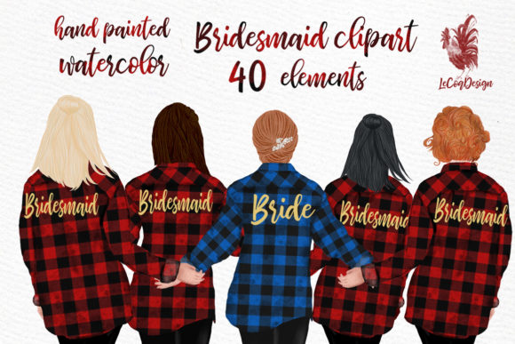 Buffalo Plaid Wedding Robes Clipart: A Designer's Cozy Toolkit