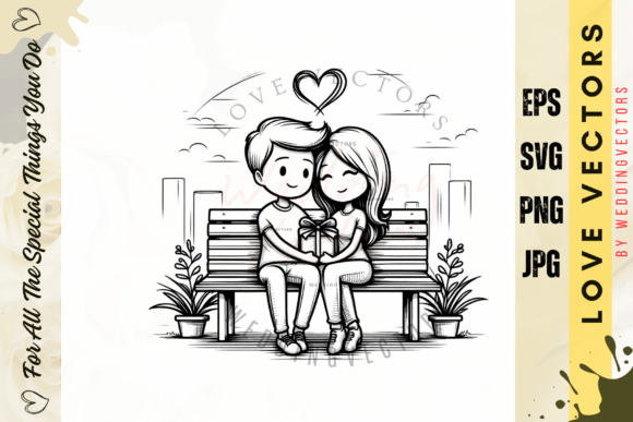 C704: Minimalist Wedding Vectors for Modern Romance