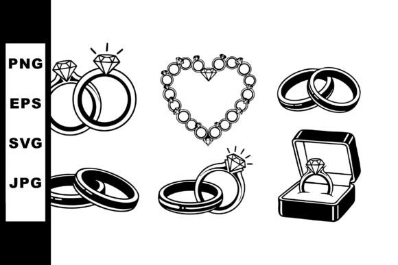 Celebrate Love with the Wedding Rings Heart Diamond Set