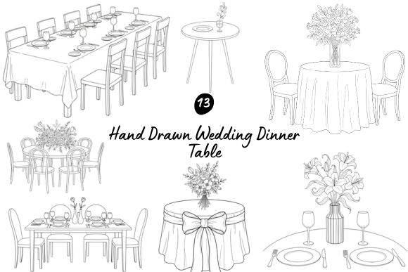 Charming Wedding Table Art for Invitations & Events