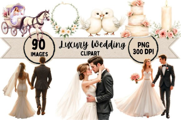 Curating Timeless Romance: The Power of Luxury Wedding Clipart