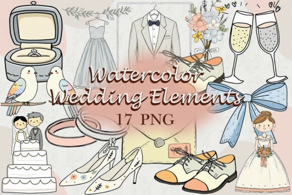 Designing Romance: The Art of Watercolor Wedding Elements