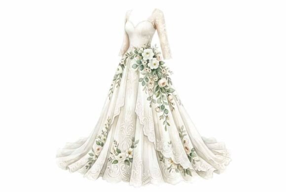 Elegant Bridal Clipart for Dreamy Wedding Designs