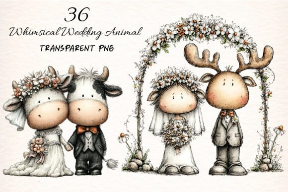 Enchanting Wedding Designs: A Whimsical Animal Clipart Guide