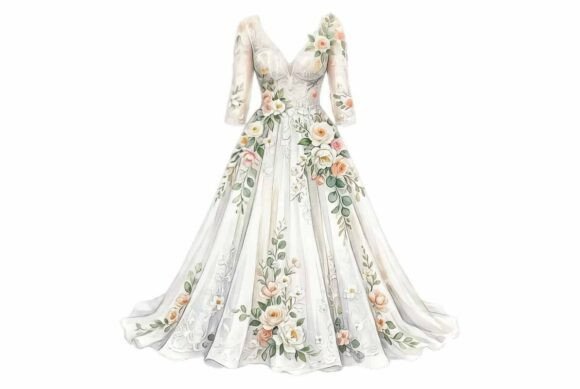 Timeless Elegance: Using White Wedding Dress Clipart in Your Designs
