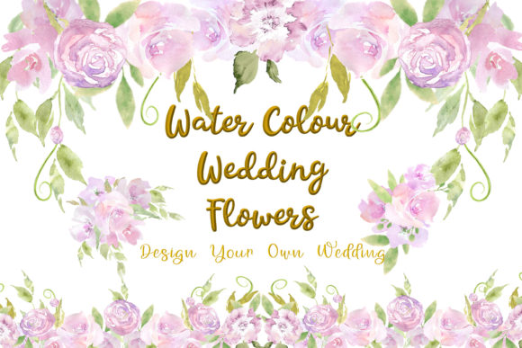 Water Colour Wedding Flowers Clipart Kit: Your DIY Design Toolkit