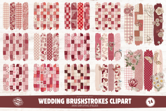 Wedding Brushstrokes Clipart: Artistic Touches for Your Designs
