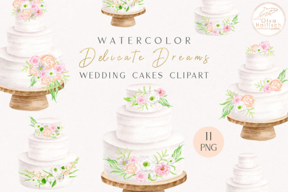 Wedding Cake Watercolor PNG Clipart: Elevate Your Designs