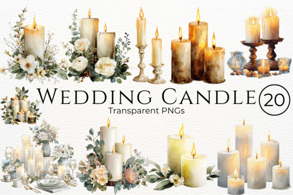 Wedding Candle Watercolor Clipart: A Designer's Secret Weapon