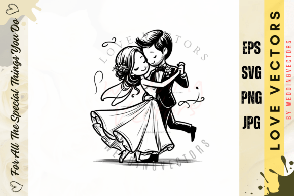 Wedding Couple and Love Vectors - C4168: A Visual Language for Romance