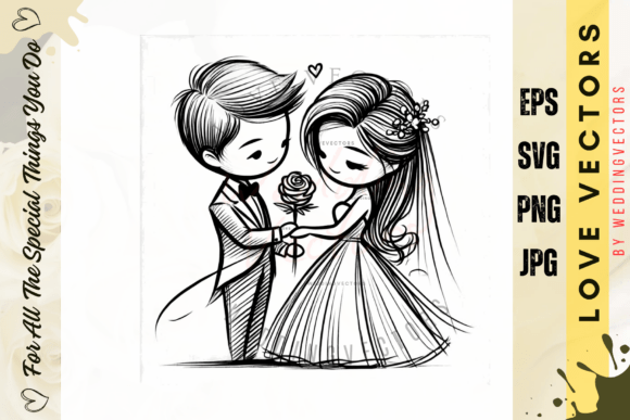 Wedding Couple and Love Vectors: Capturing Romance in C721